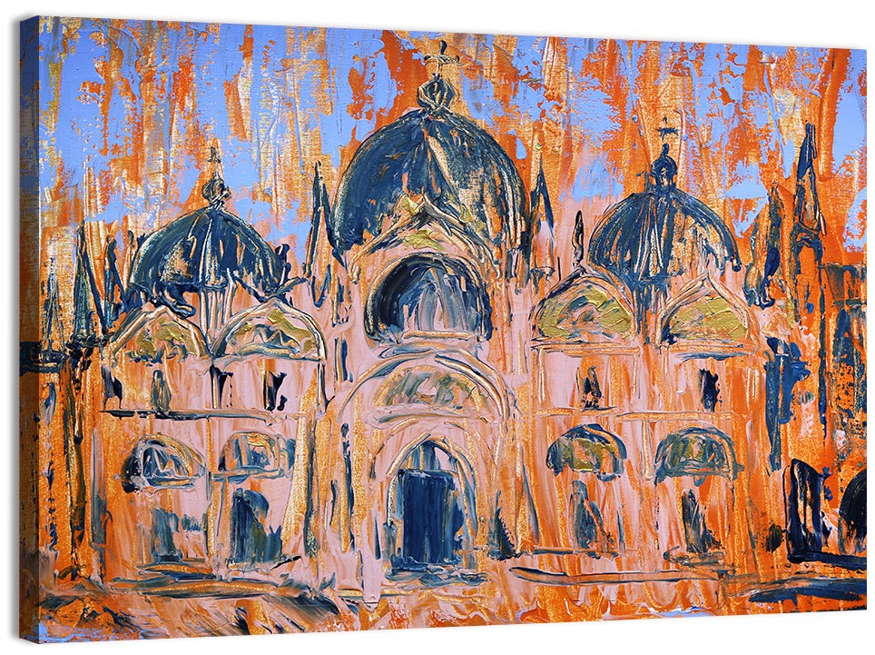 St Mark's Basilica, San Marco Square Wall Art, canvas print, landscape