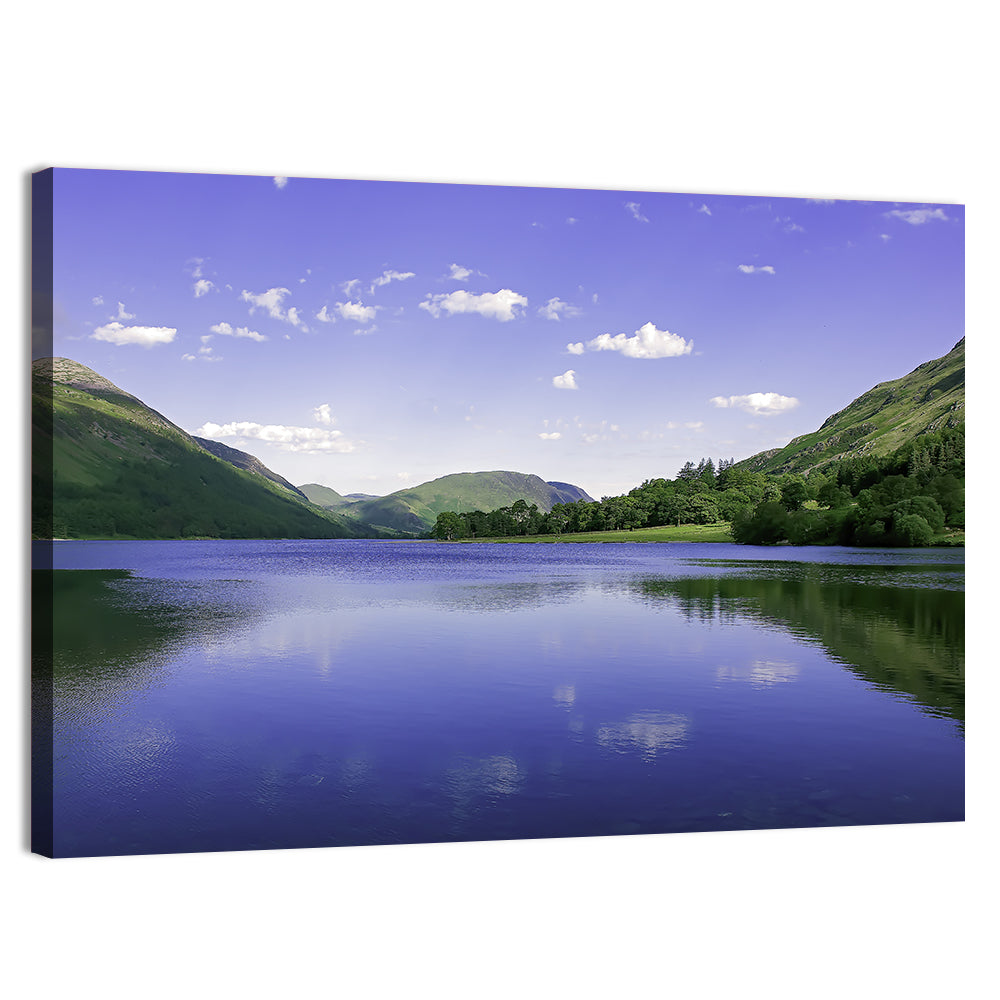 Cumbria Lake Reflection Wall Art, canvas print, landscape