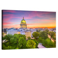 Madison State Capitol at Dusk Wall Art