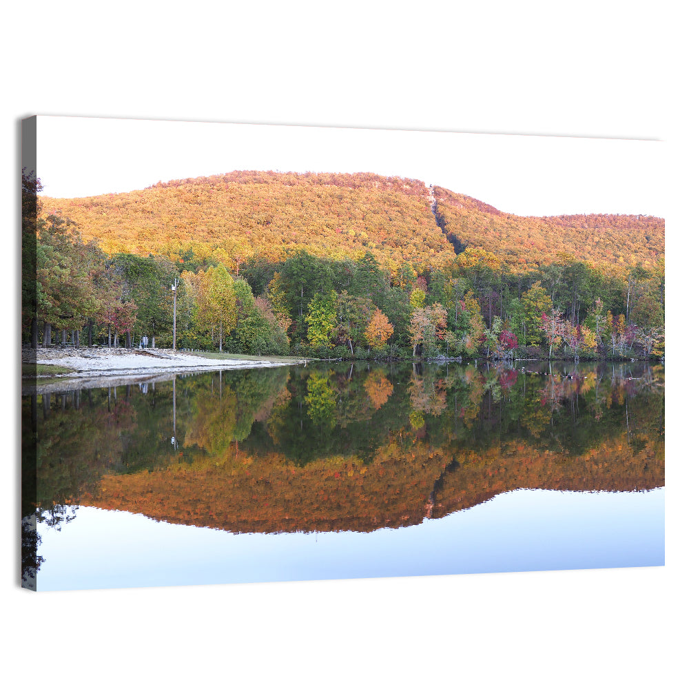Cheaha State Park Lake Reflection Wall Art, canvas print, landscape
