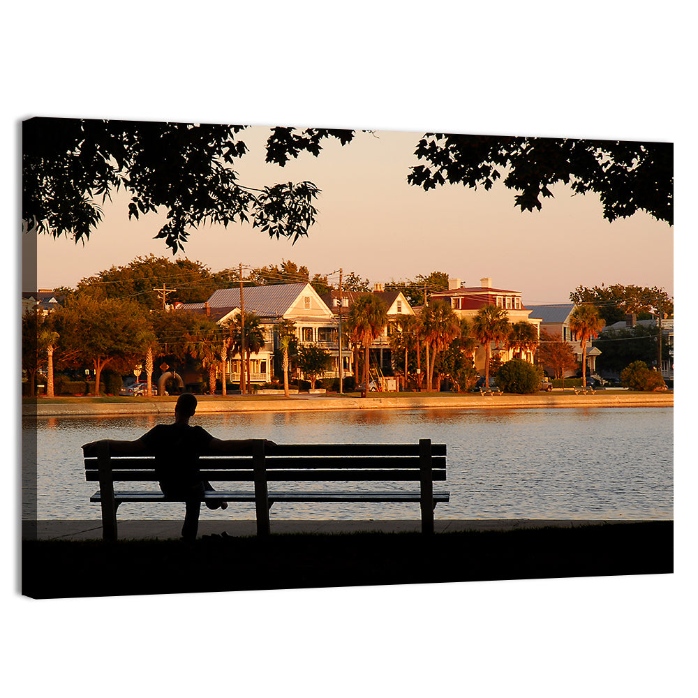 Colonial Lake, Charleston Wall Art, canvas print, landscape