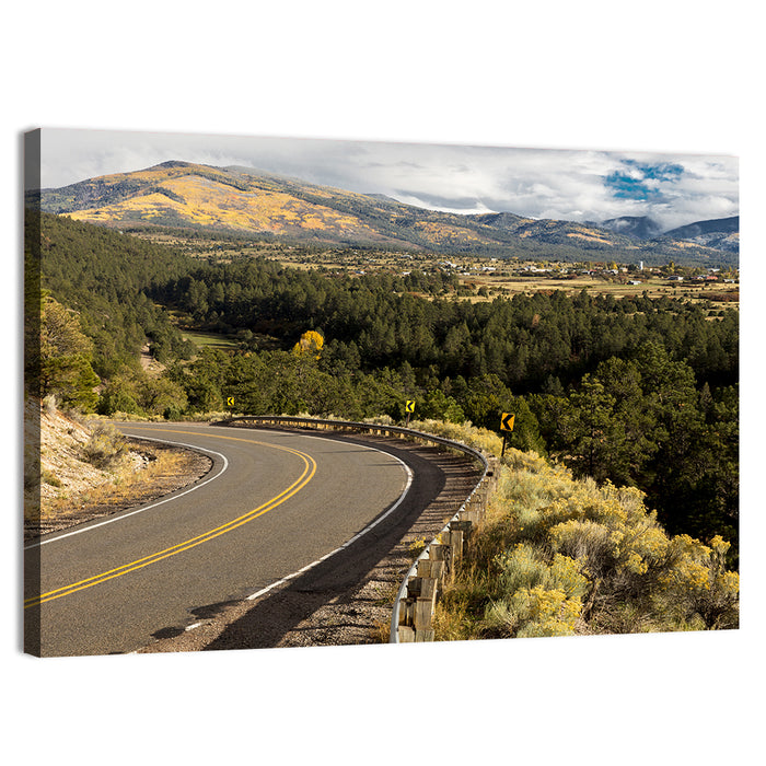 Road to Taos Wall Art as a canvas print