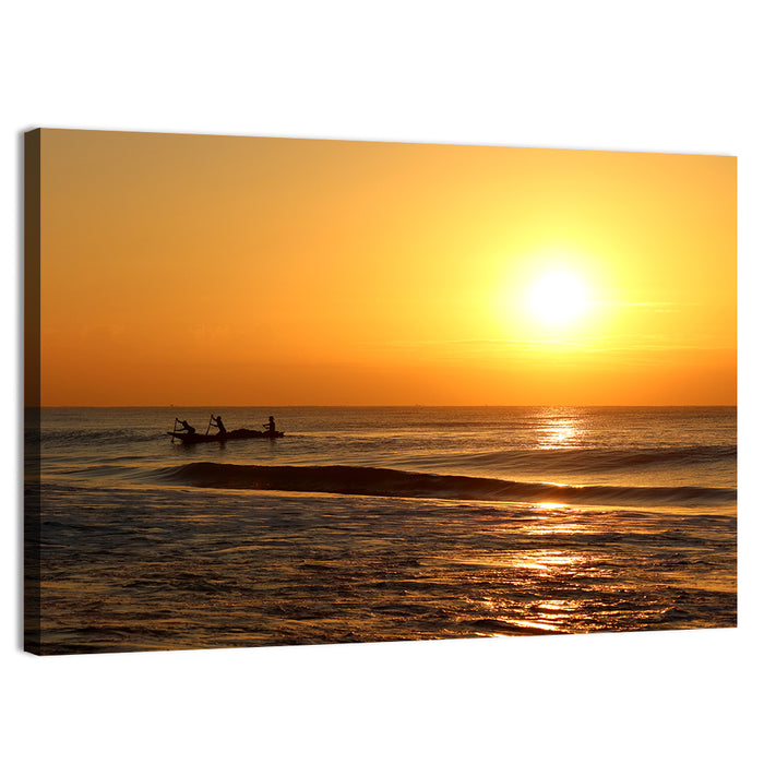 Puri Beach Sunrise Wall Art as a canvas print
