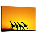 Savanna Giraffes at Sunset Wall Art
