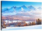 Snowy Mountain Peaks at Sunrise Wall Art