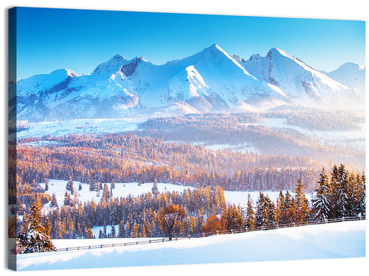 Snowy Mountain Peaks Wall Art