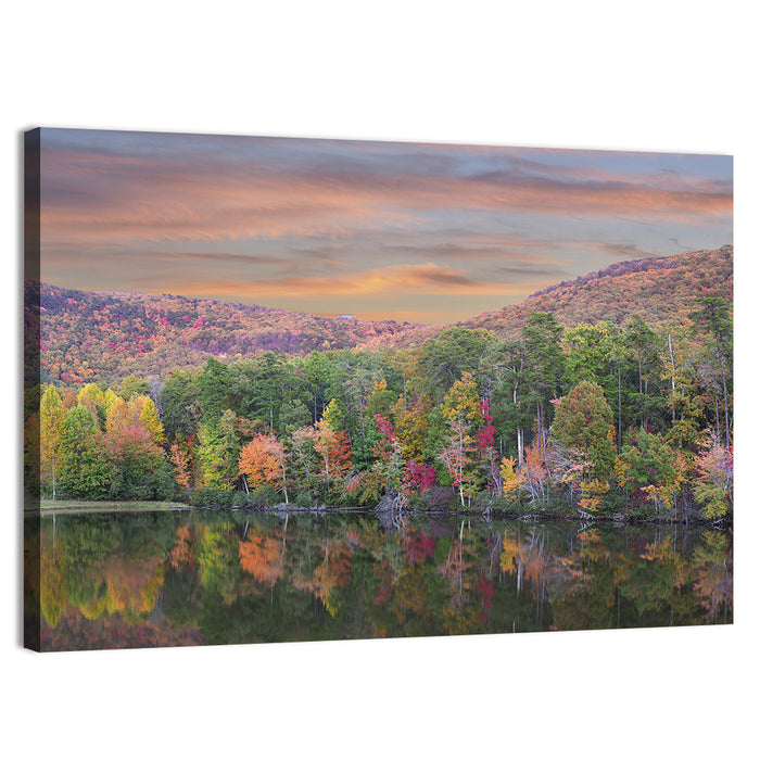 Cheaha State Park Lake Wall Art as a canvas print