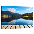 Mountain Lake Boardwalk Reflection Wall Art