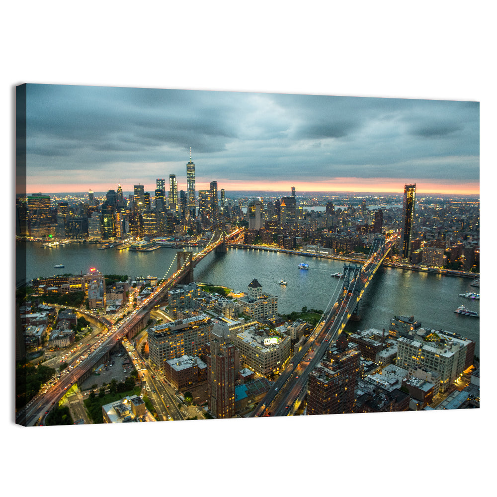 New York Twilight Cityscape Wall Art