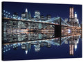 Brooklyn Bridge Symphony at Night Wall Art