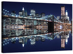 Brooklyn Bridge Symphony at Night Wall Art