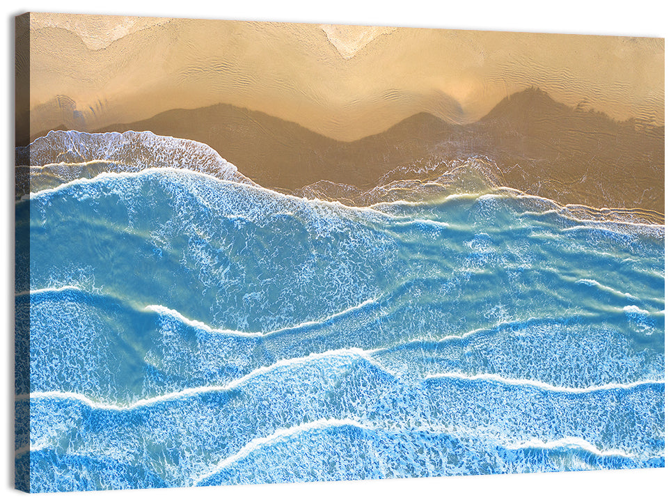 Aerial Azure Beach Wall Art, canvas print, landscape