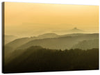 Misty Golden Ridge Landscape Wall Art