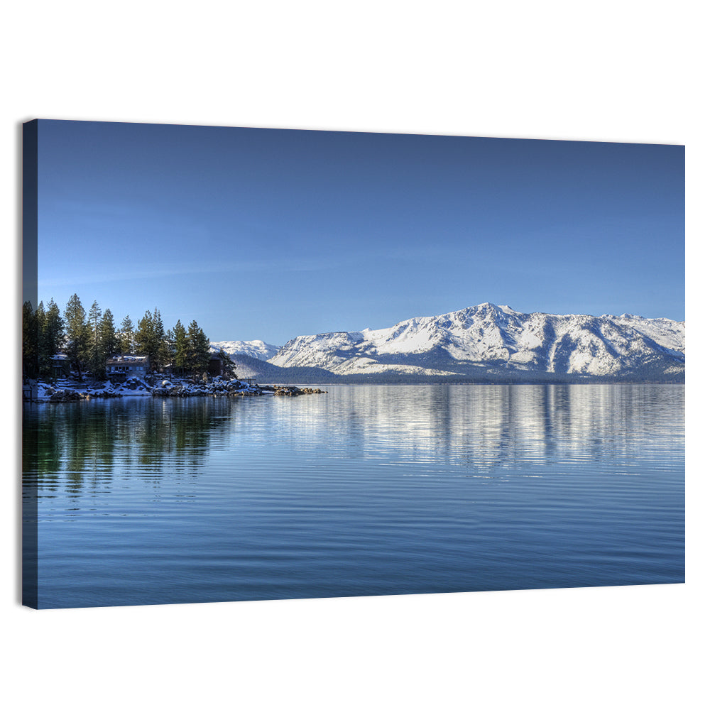 Elk Point Lake Tahoe Reflection Wall Art, canvas print, landscape