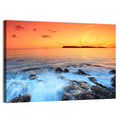 Dubrovnik Sunset Over Rocky Shore Wall Art