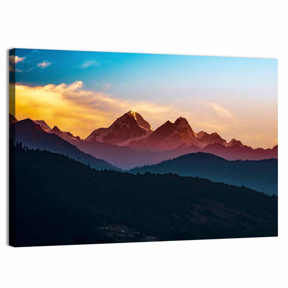 Helambu Mountain Range at Sunrise Wall Art
