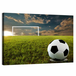 Soccer Ball in Stadium Wall Art