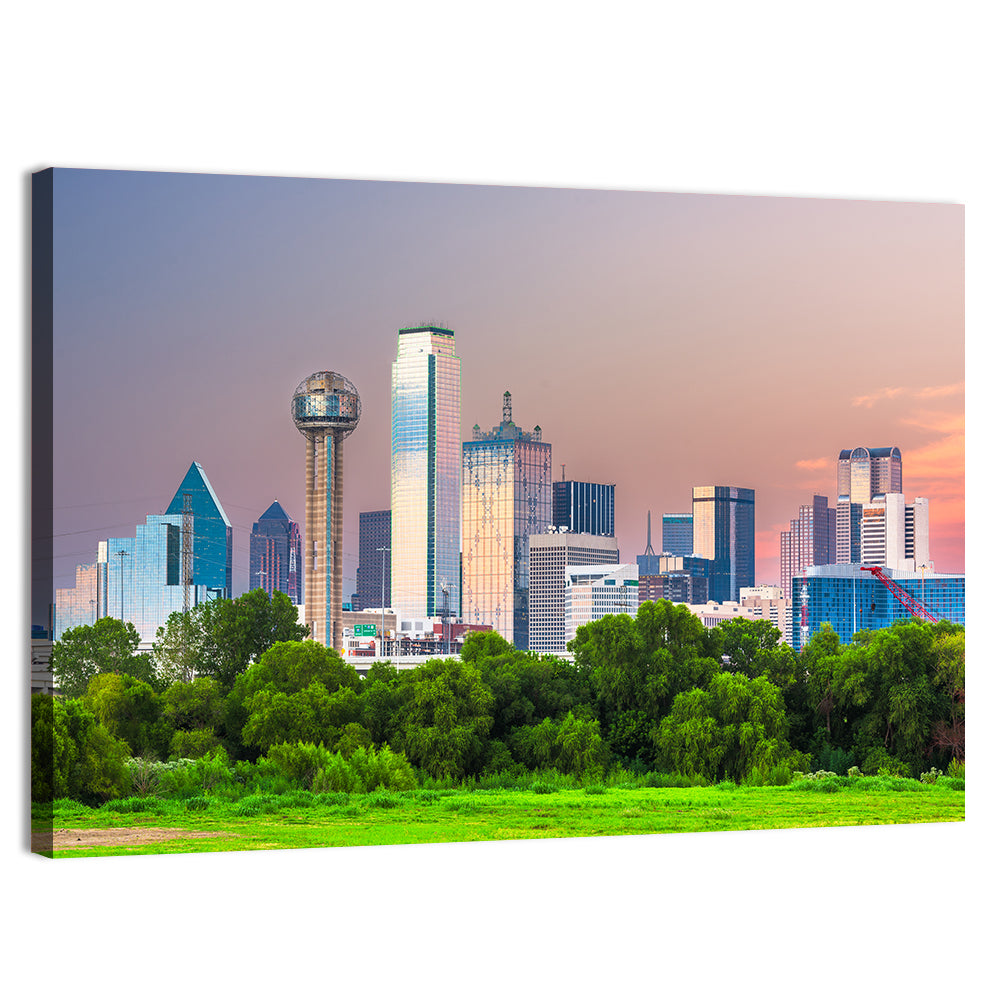 Dallas Golden Hour Skyline Wall Art