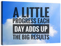 Little Progress Each Day Typography Wall Art