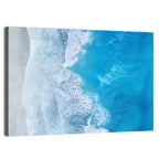 Aerial Turquoise Beach Waves Wall Art
