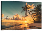 Golden Hour Palm Beach Sunset Wall Art