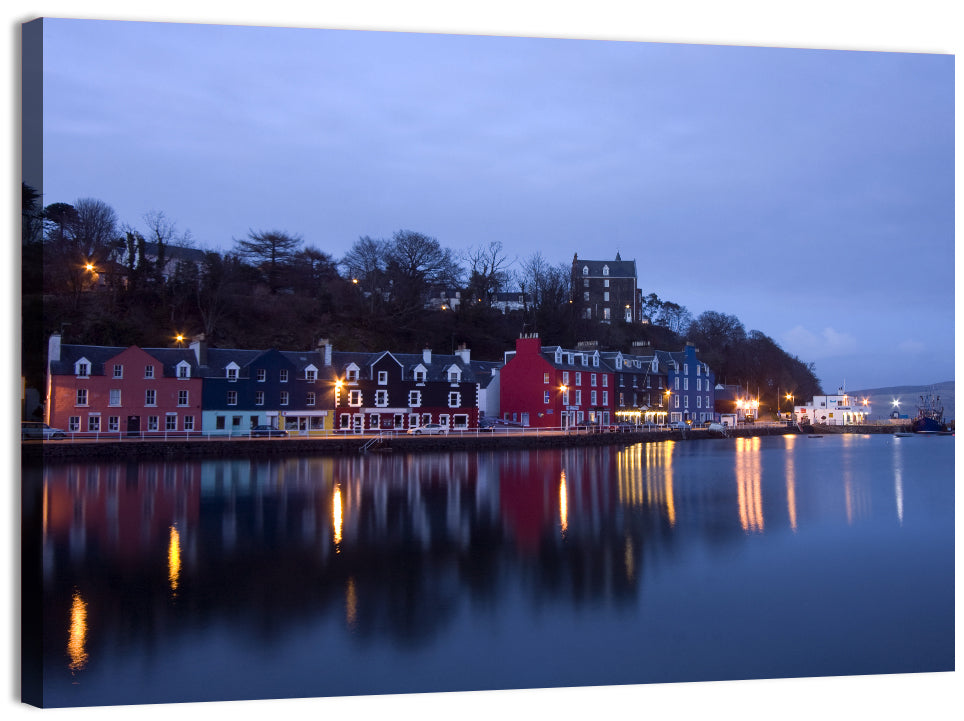 Tobermory Harbour at Twilight Wall Art