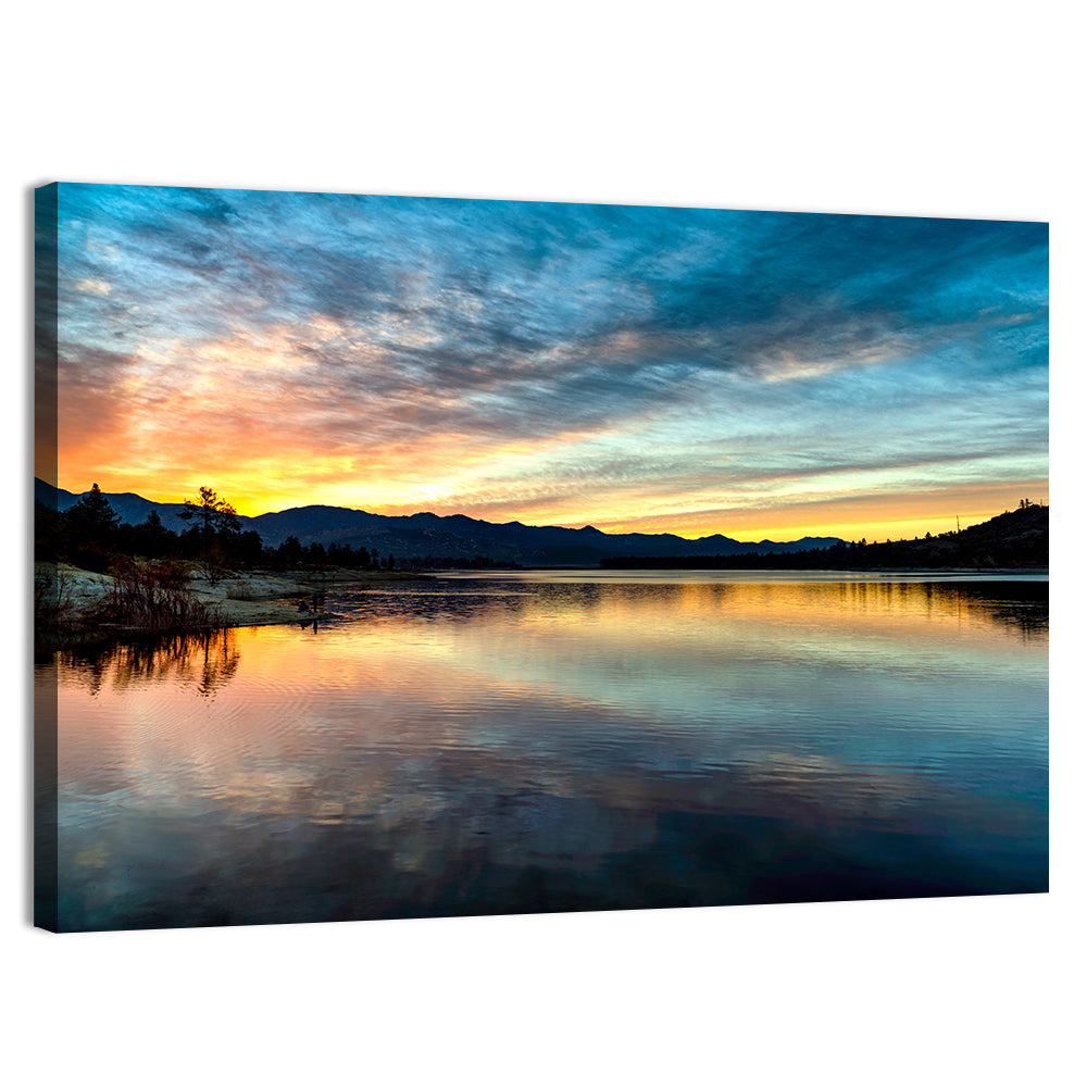 Lake Hemet Sunrise Reflection Wall Art