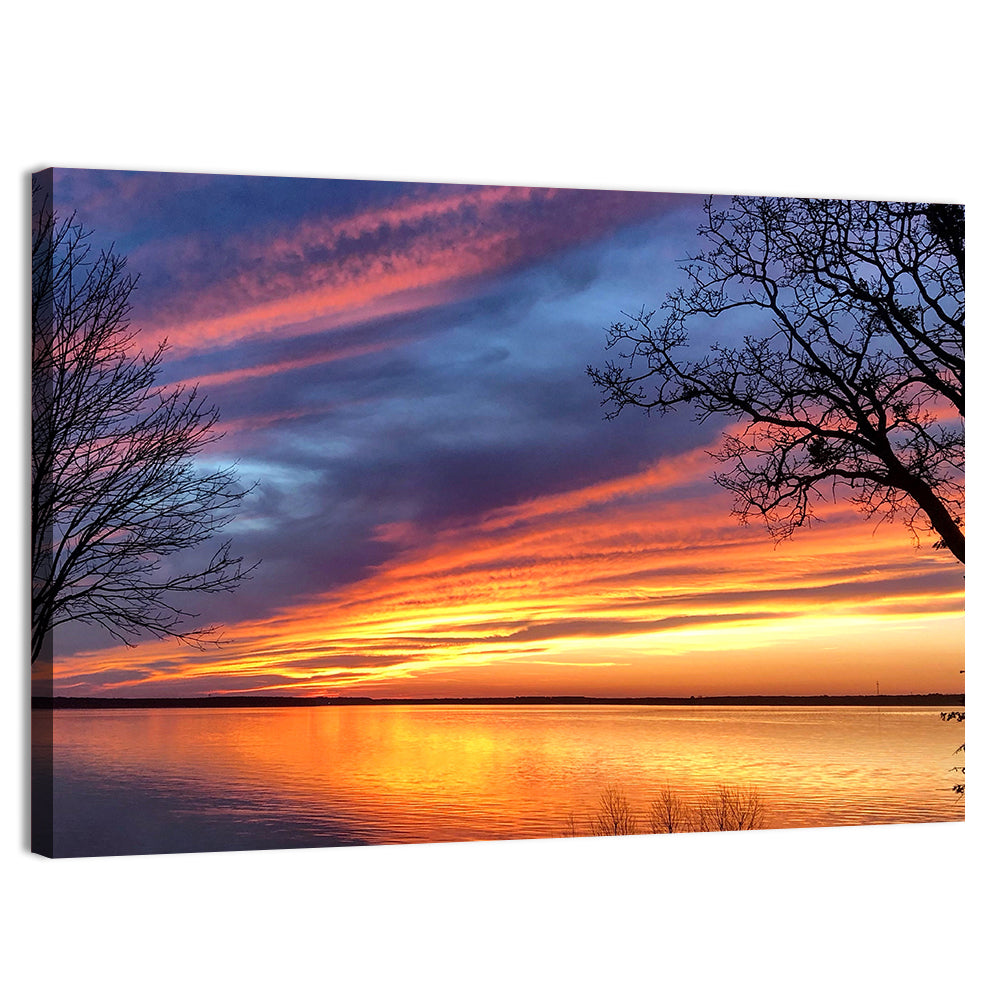 Lake Texoma Sunset Wall Art, canvas print, landscape