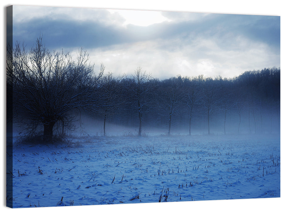 Snowy Italian Countryside Wall Art, canvas print, landscape