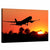 Airplane Taking Off at Sunset Wall Art