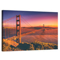 Golden Gate Bridge Sunset Wall Art