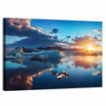 Jokulsarlon Sunrise Reflection Wall Art