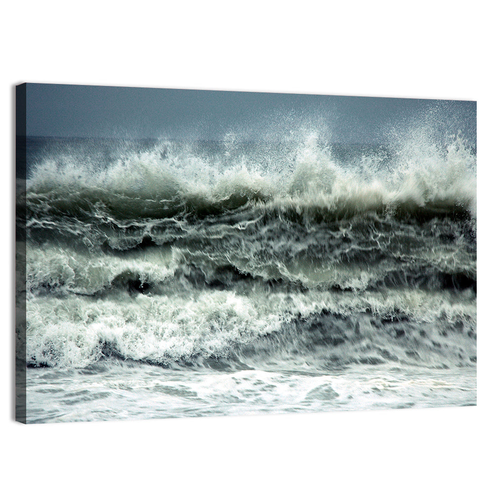 Stormy Coastline Wave Wall Art, canvas print, landscape