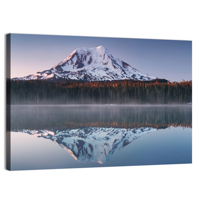Mount Adams Sunrise Reflection Wall Art as a canvas print
