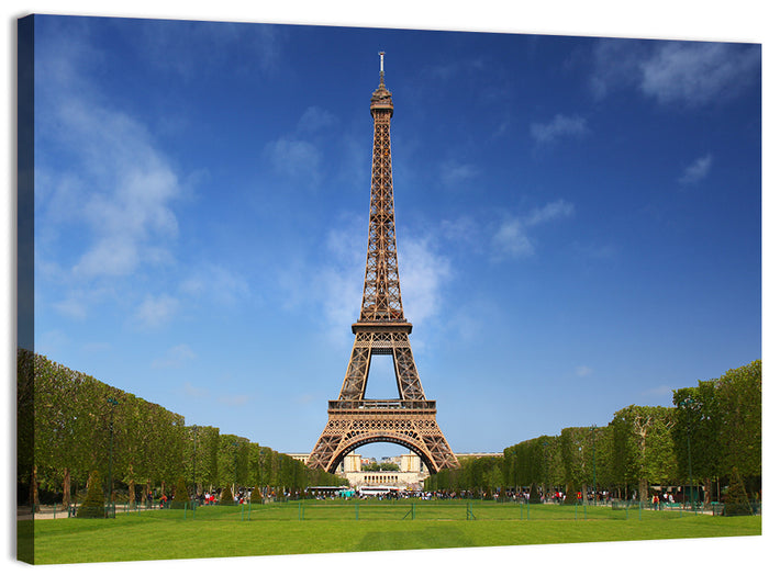 Eiffel Tower Park View Wall Art as a canvas print
