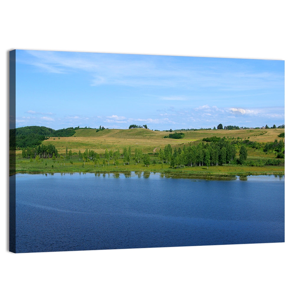Pskov Lake Landscape Wall Art, canvas print, landscape