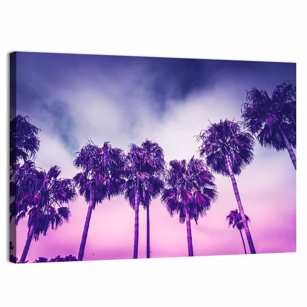 Venice Beach Palm Silhouettes Wall Art