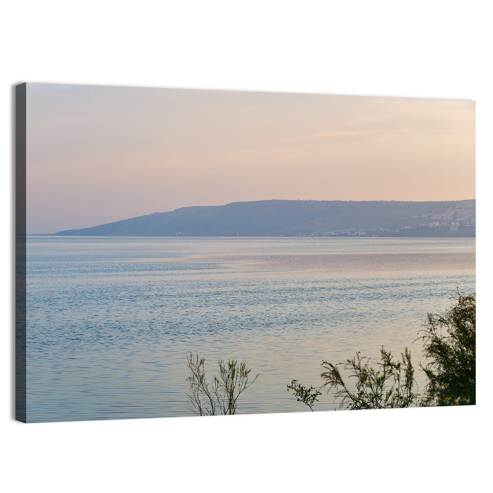 Sea of Galilee at Dusk Wall Art, canvas print, landscape