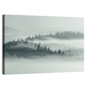 Foggy Carpathian Landscape Wall Art
