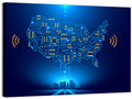 USA Circuit Map Wall Art
