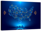 USA Circuit Map Wall Art