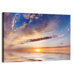 Sunlit Clouds Over Calm Sea Wall Art
