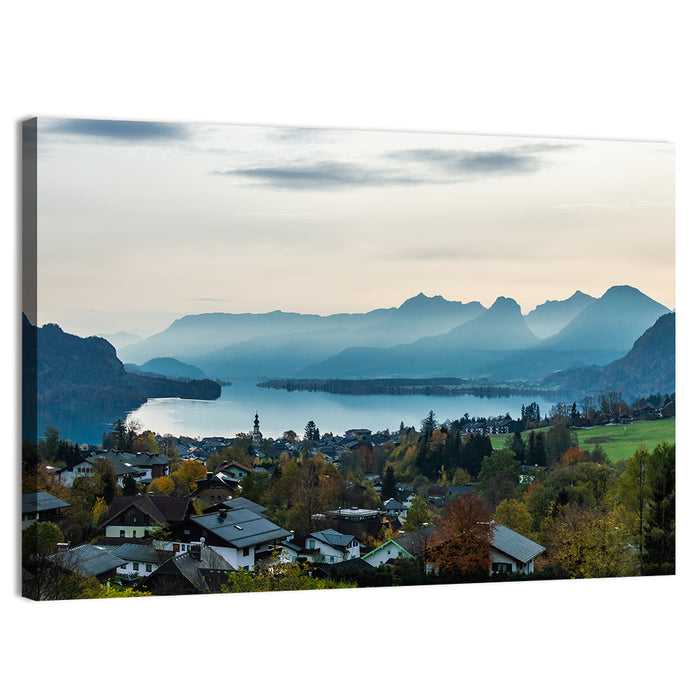 Fuschlsee Dawn Reflections Wall Art as a canvas print