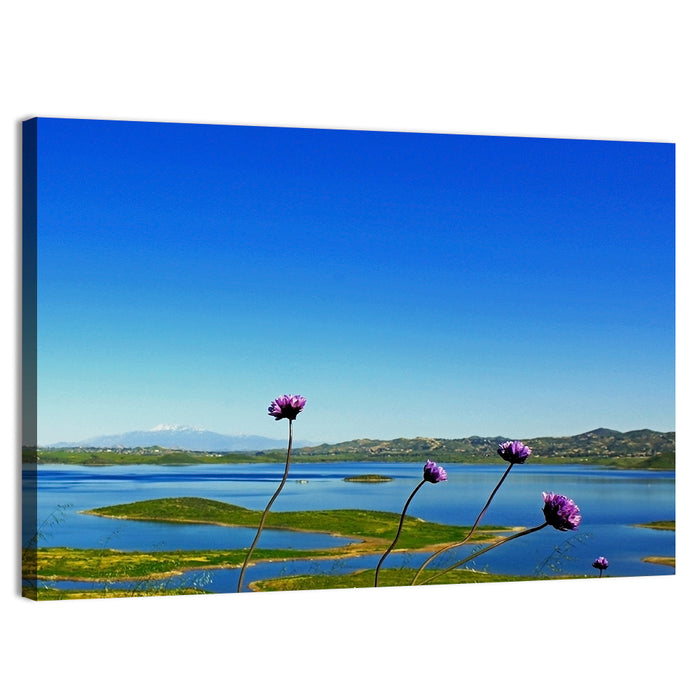 Lake Mathews Wildflower View Wall Art as a canvas print