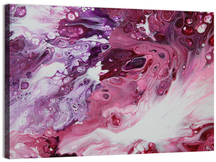 Flowing Bubbles Abstract Wall Art as a canvas print