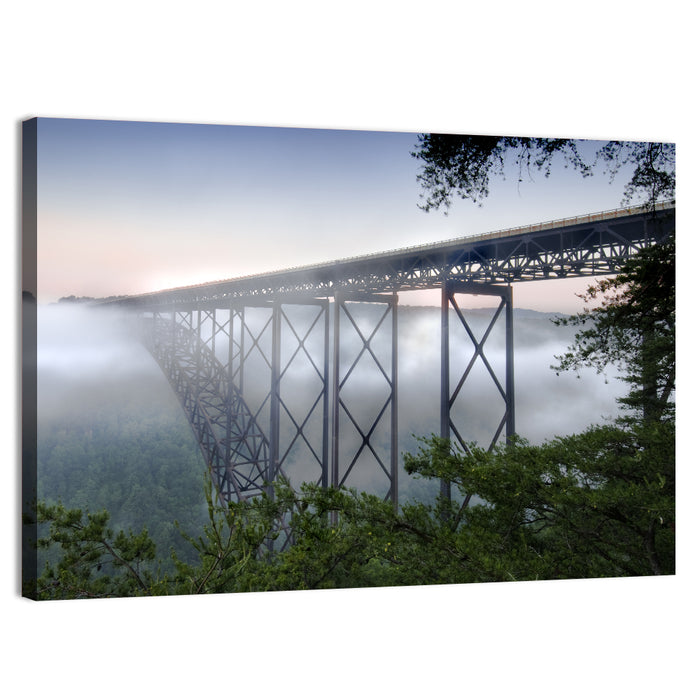 New River Gorge Bridge at Dawn Wall Art as a canvas print