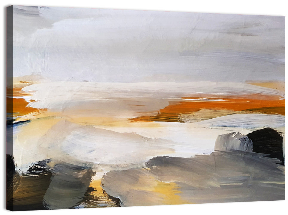 Misty Coastal Horizon Wall Art, canvas print, landscape