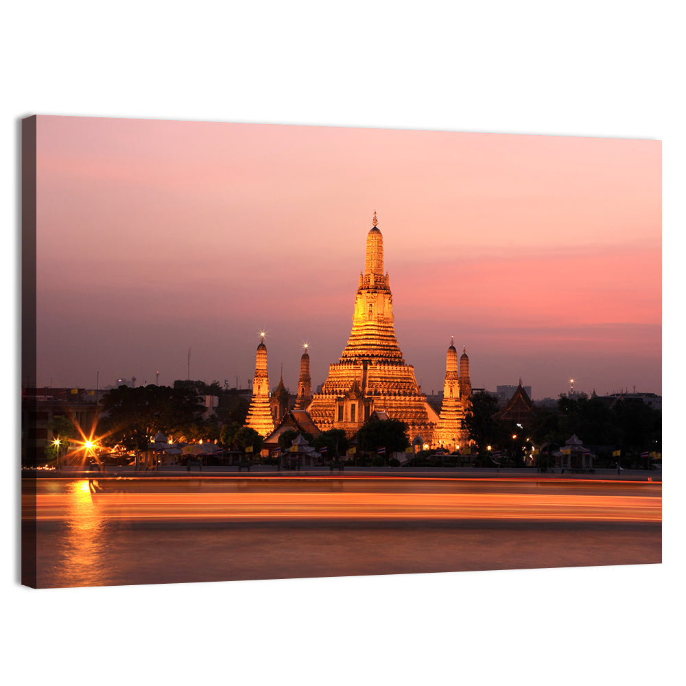 Wat Arun at Dusk Wall Art