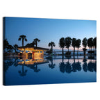 Twilight Poolside Bar Wall Art
