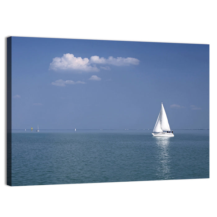 Sailboat on Lake Balaton Wall Art as a canvas print